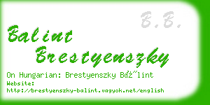 balint brestyenszky business card